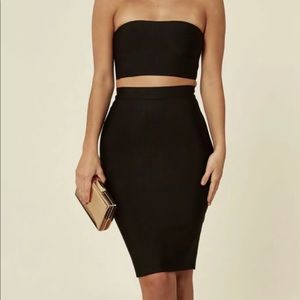 Bebe two piece bandage set black S